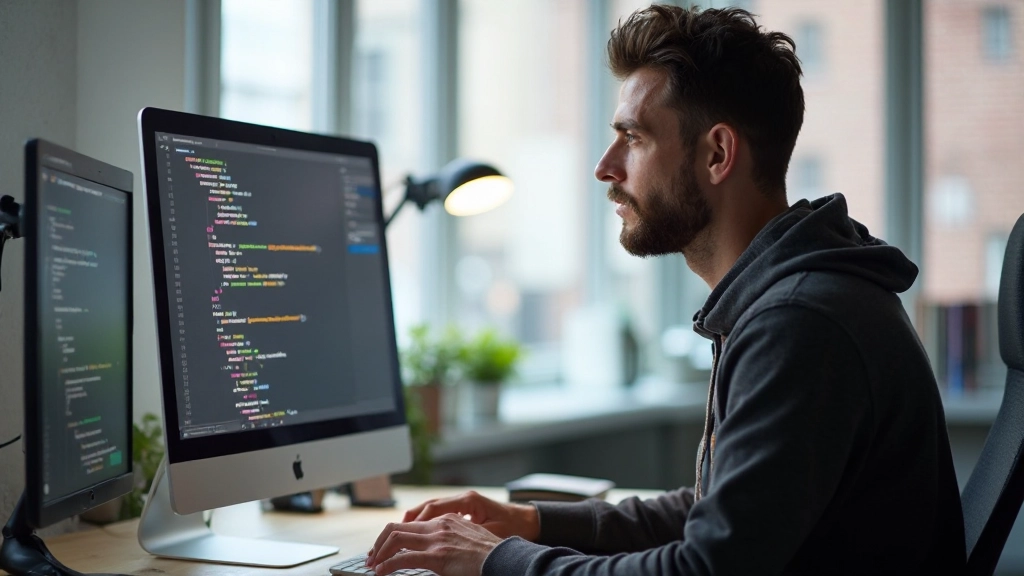 Computer scherm met HTML-code in een code editor met geselecteerde tags